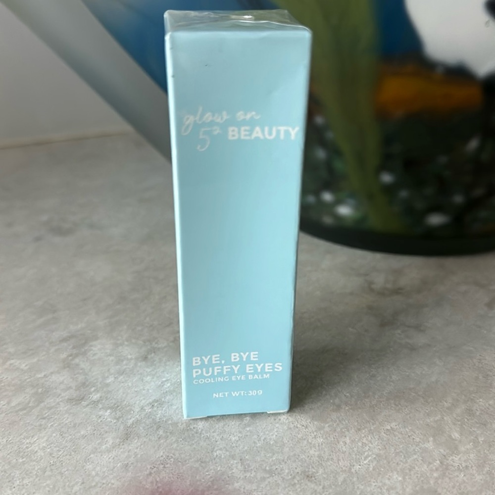 Glow on 5th Beauty Bye Bye Puffy Eyes Cooling Eye Balm NIB wrapped 30 gm